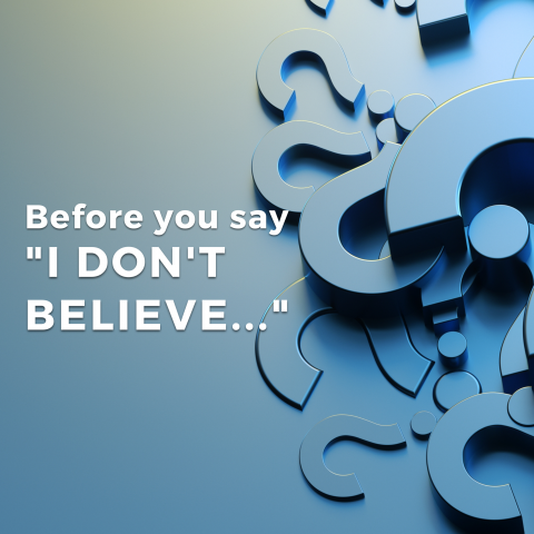 Before You Say I Don’t Believe (1): Luke 7:36-50
